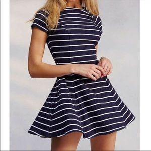 Urban Outfitters BDG Navy & White Striped Dress